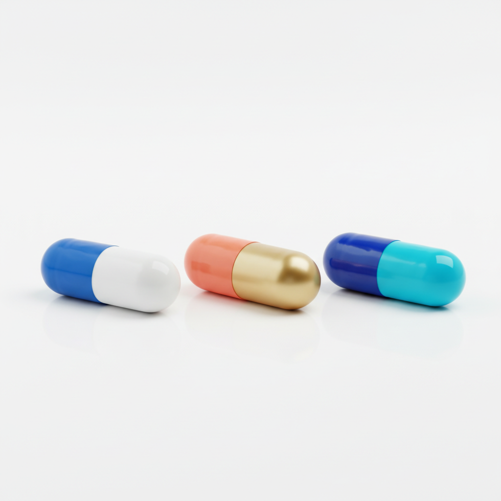Three AERO capsule bottles side by side — Original, Pro, and Lite